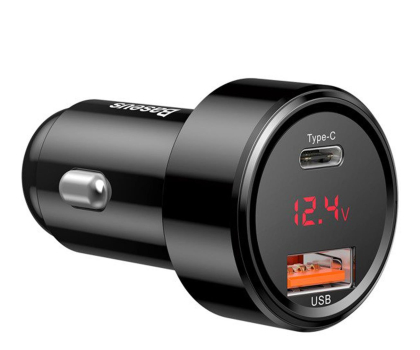 Ładowarka i akumulator BASEUS Ladowarka samochodowa 1xUSB 1xUSB-C Magic QC 4.0 PD 45W czarna CCMLC20C-01